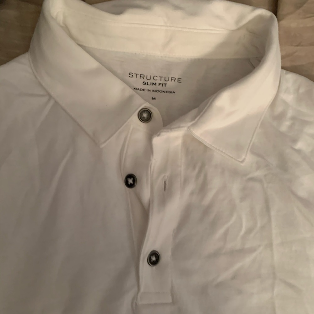 Causal button down white short sleeve